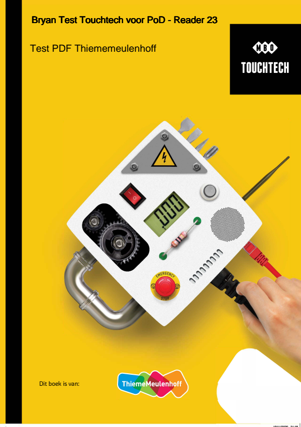 [9870000001892] Bryan Test Touchtech voor PoD